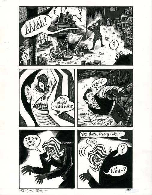 RICHARD SALA Mad Night p135 ORIGINAL COMIC ART