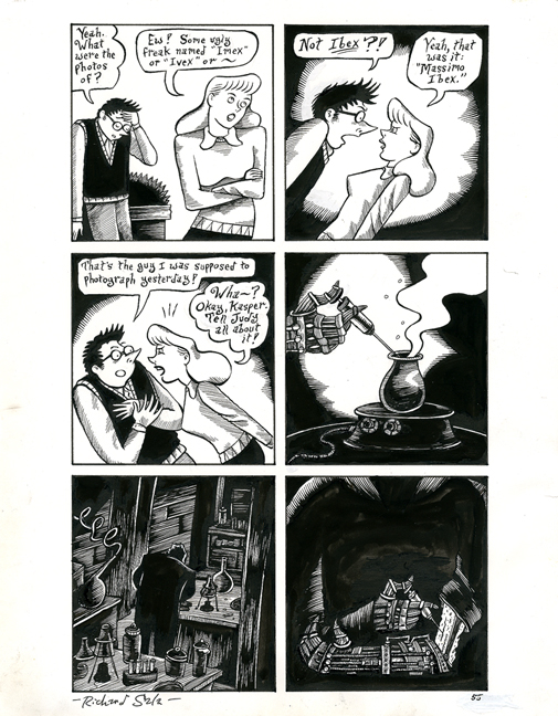 RICHARD SALA Mad Night p55 ORIGINAL COMIC ART